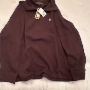 Brown Long Sleeve Polo Shirt